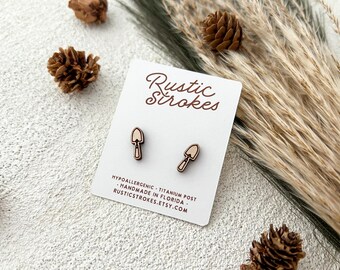 Hypoallergenic Garden Trowel Stud Earrings - Gardening Earrings - Gardening Gift - Novelty Earrings - Stocking Stuffer