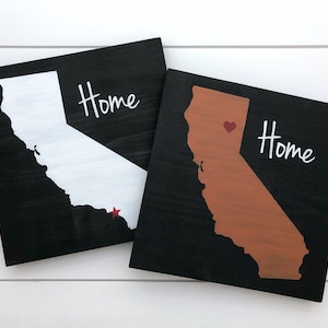 California Home Sign - California Wall Art - Home State Gift - California Gift - Grad Gift