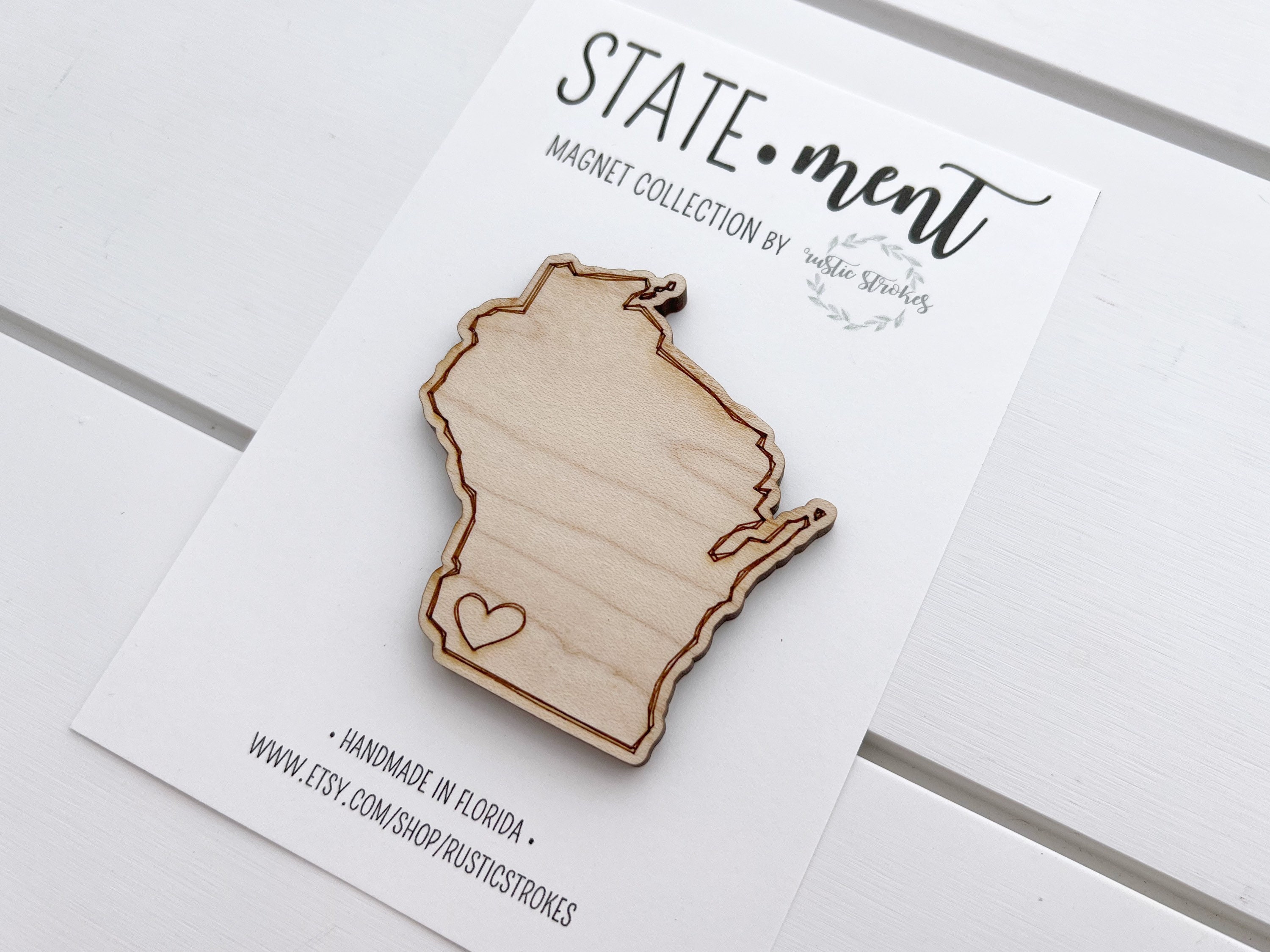 Wisconsin Giant State Map Magnet 