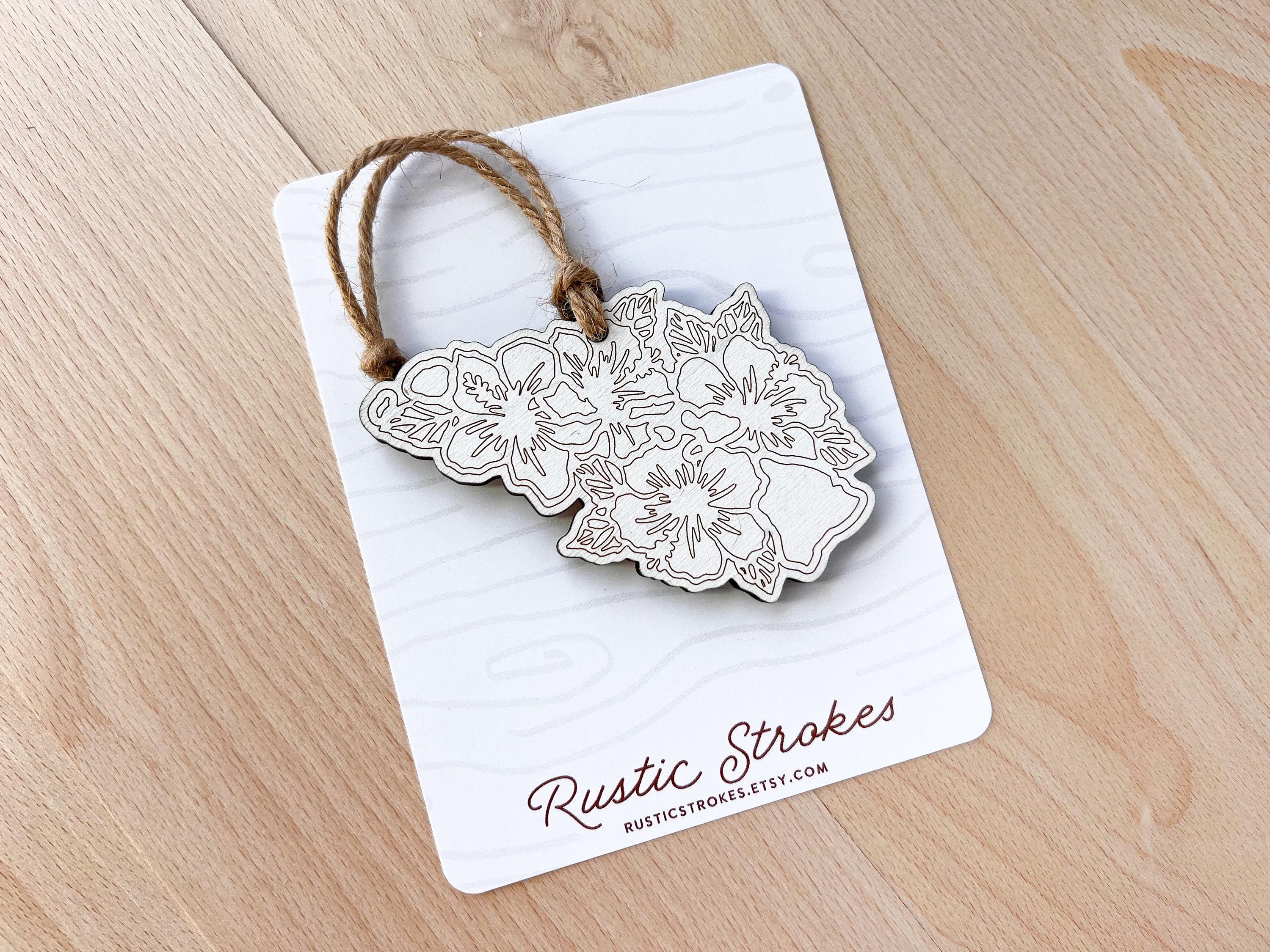 Hawaii State Flower Wood Ornament | Wooden Christmas Ornaments | New ...