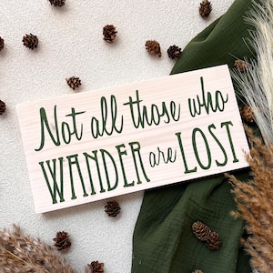 Not All Those Who Wander Are Lost sign | Travel gift | Adventure wall decor | Hiking gift | Wood wall decor