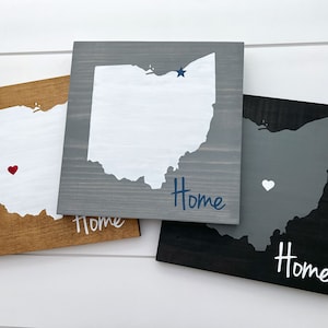 Customizable Ohio Home Sign - Home State Gift - Ohio Wall Art - Ohio Gift