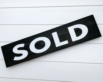SOLD Sign | Realtor Sold Sign | New Home Photo Prop | Sold Wood Sign | Large Sold Sign