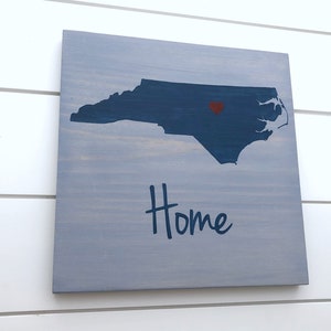 North Carolina Sign NC Home Sign North Carolina Wall Art Charlotte Art Moving Gift North Carolina Gift Gift for College Student image 8