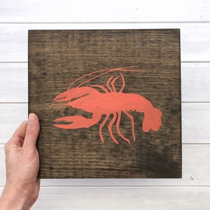 Painted Crawfish Sign | Louisiana Wall Art | New Orleans Art | Louisiana Signs | Cajun decor | Louisiana nursery