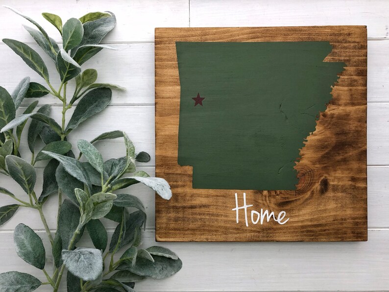 Arkansas Home Sign Arkansas Wall Art Arkansas Gift Etsy
