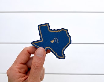 Pick Color Texas Wood Magnet | Texas Gift | State Refrigerator Magnet | Texas Wedding Favor