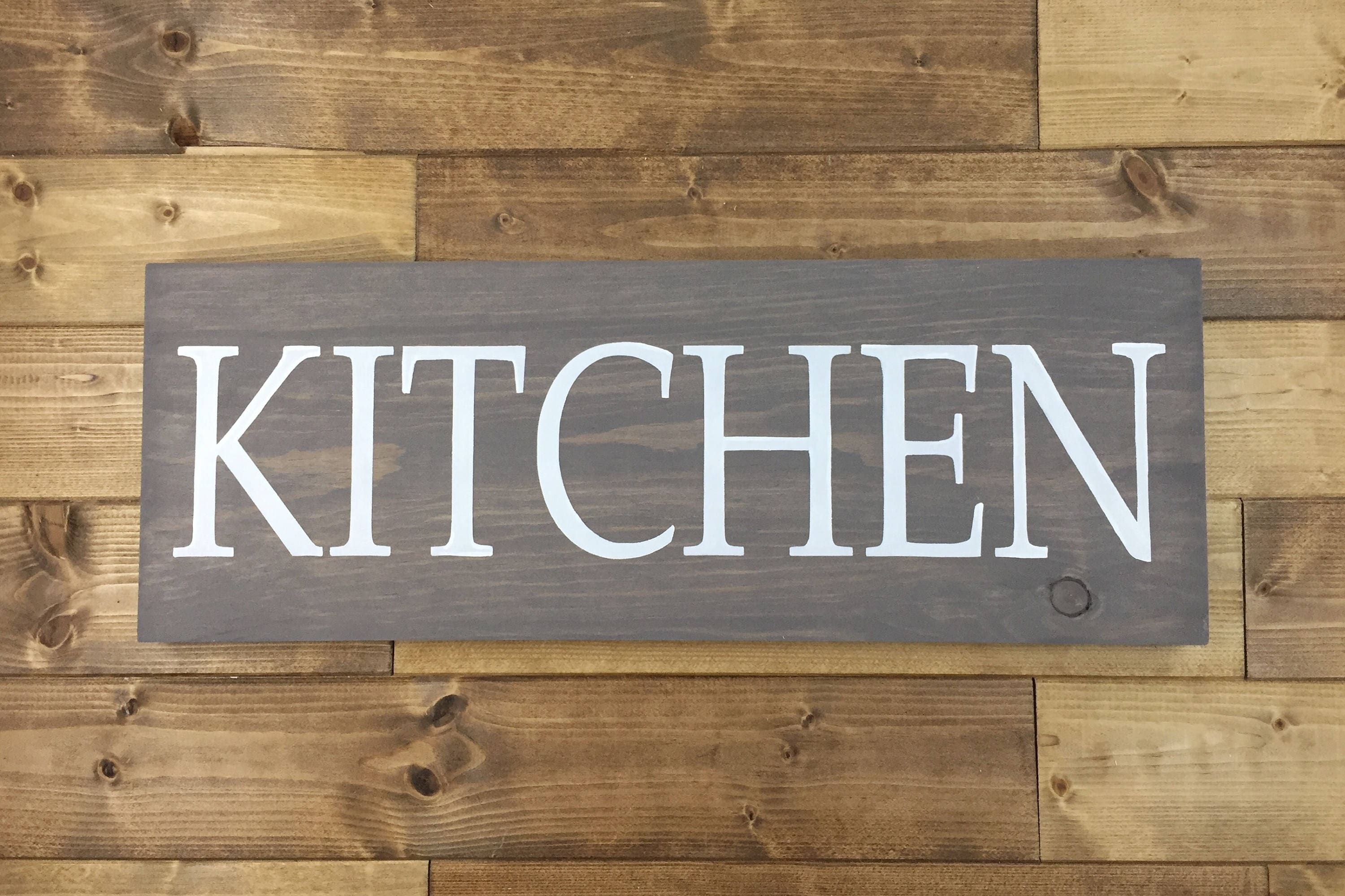 Kitchen Sign Painted Kitchen wall decor Etsy