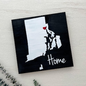 Customizable Rhode Island Sign - Home State Sign - Rhode Island Home Wall Decor - Rhode Island Gift