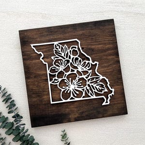 Missouri Hawthorn Blossom Wall Art - Missouri Gift - State Flower Wall Art - Home State Gift