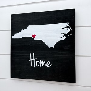 North Carolina Sign NC Home Sign North Carolina Wall Art Charlotte Art Moving Gift North Carolina Gift Gift for College Student image 6