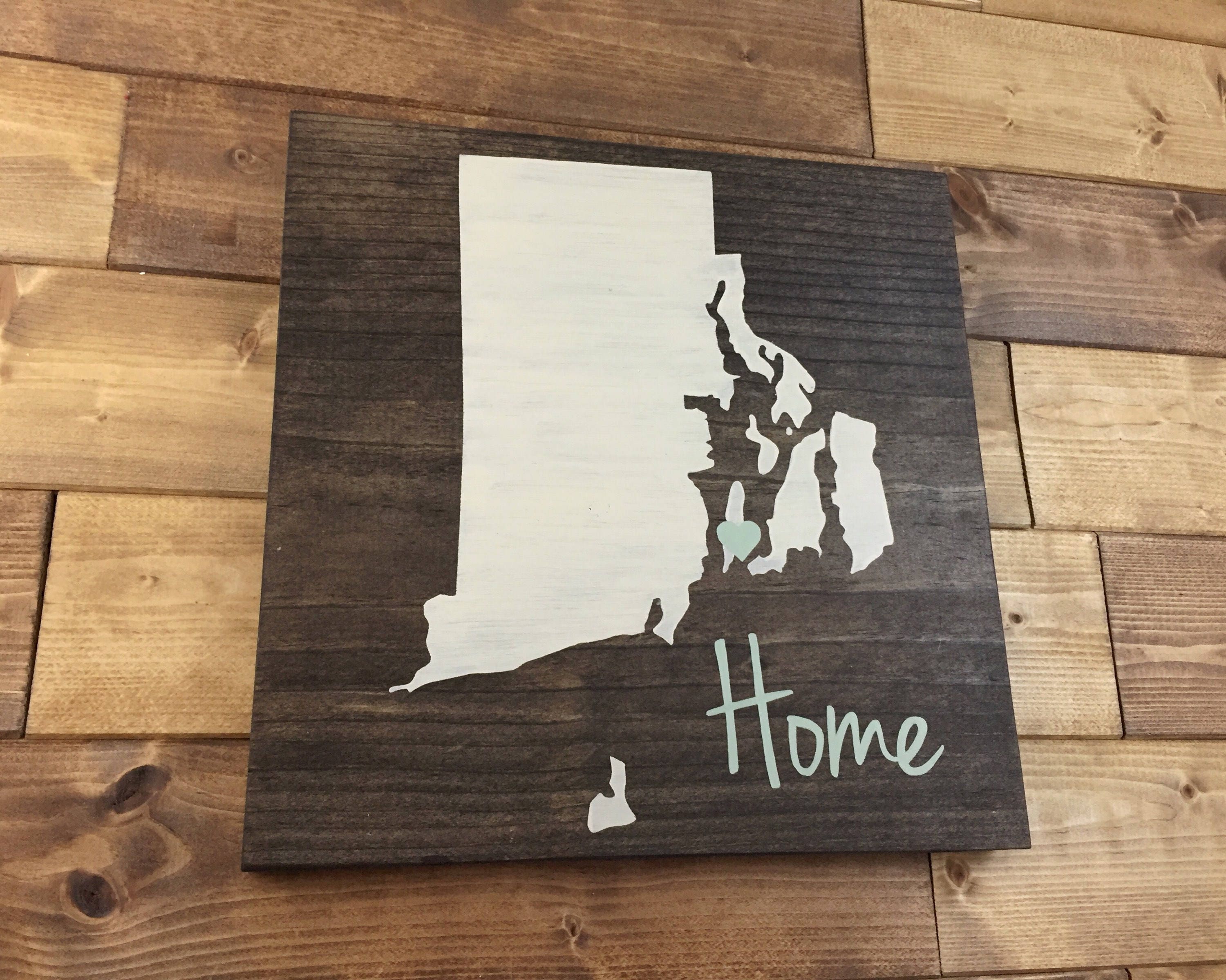 Rhode Island Sign Rhode Island Home Sign Rhode Island decor Etsy