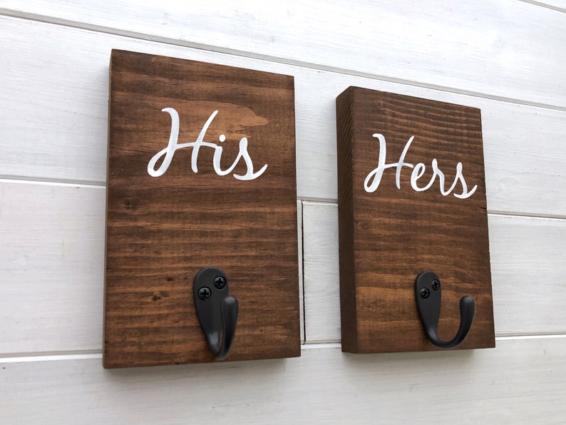 His and Hers Towel Hook His and Hers bath hooks His and Hers Etsy