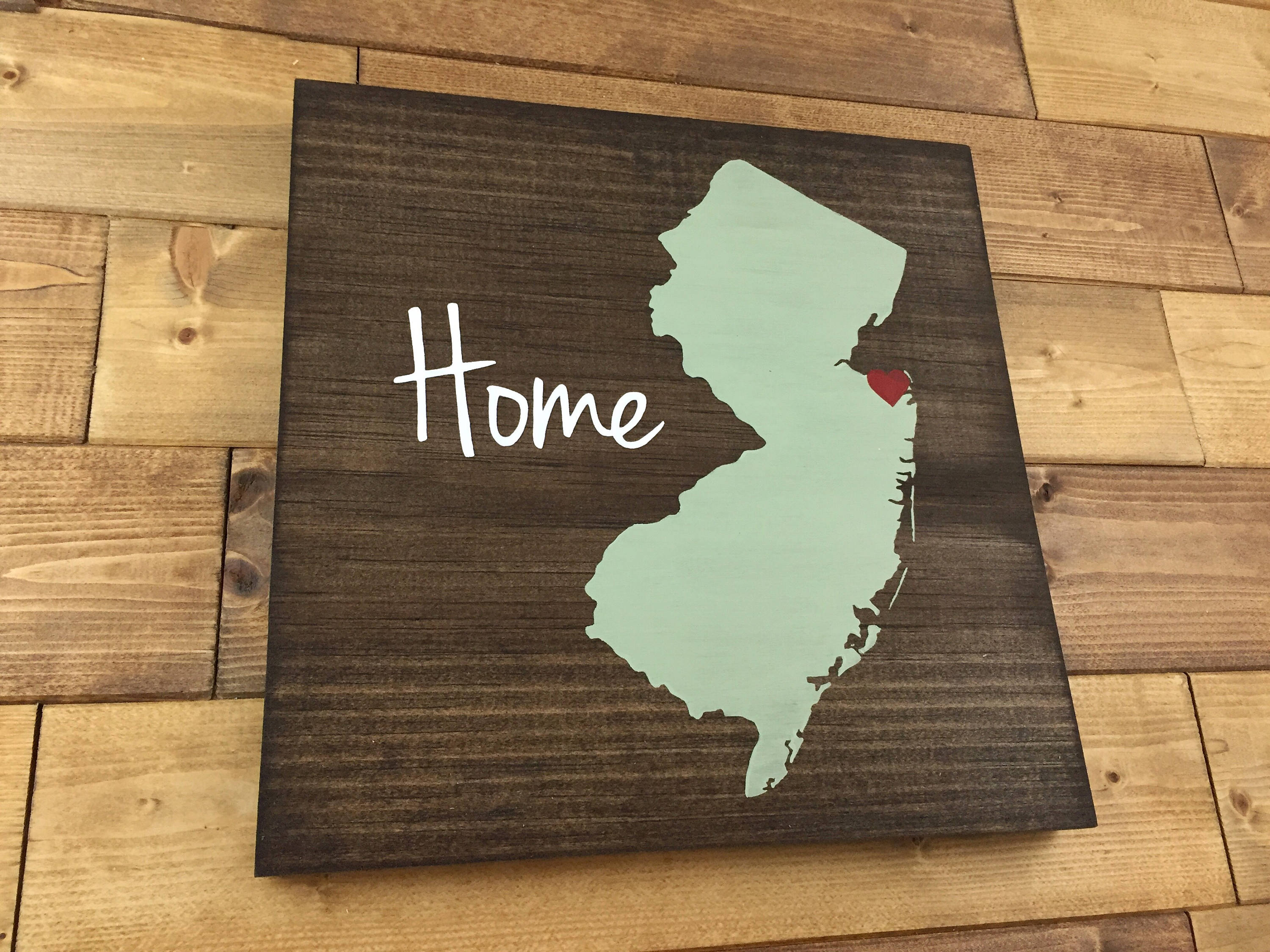 New Jersey Sign New Jersey decor Housewarming gift State Etsy
