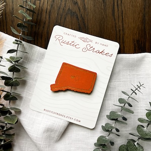 Pick Colors Connecticut Wood Magnet | Home State Gift | Connecticut Gift | State Refrigerator Magnet | Graduation Gift | New Home Gift