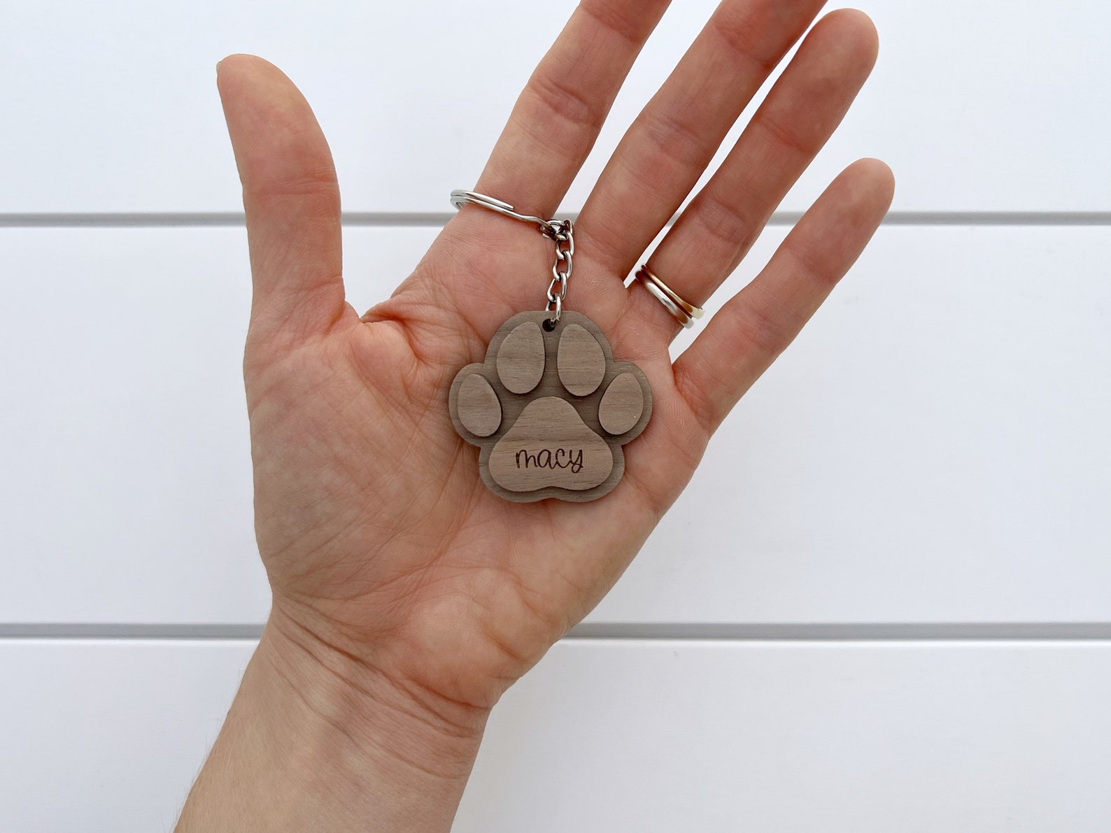 Dog Name Keychain Personalized Pet Keychain Gift for Pet Etsy