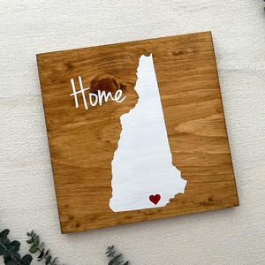 New Hampshire Home Sign - New Hampshire Wall Art - New Hampshire Gift - Custom Home State Sign