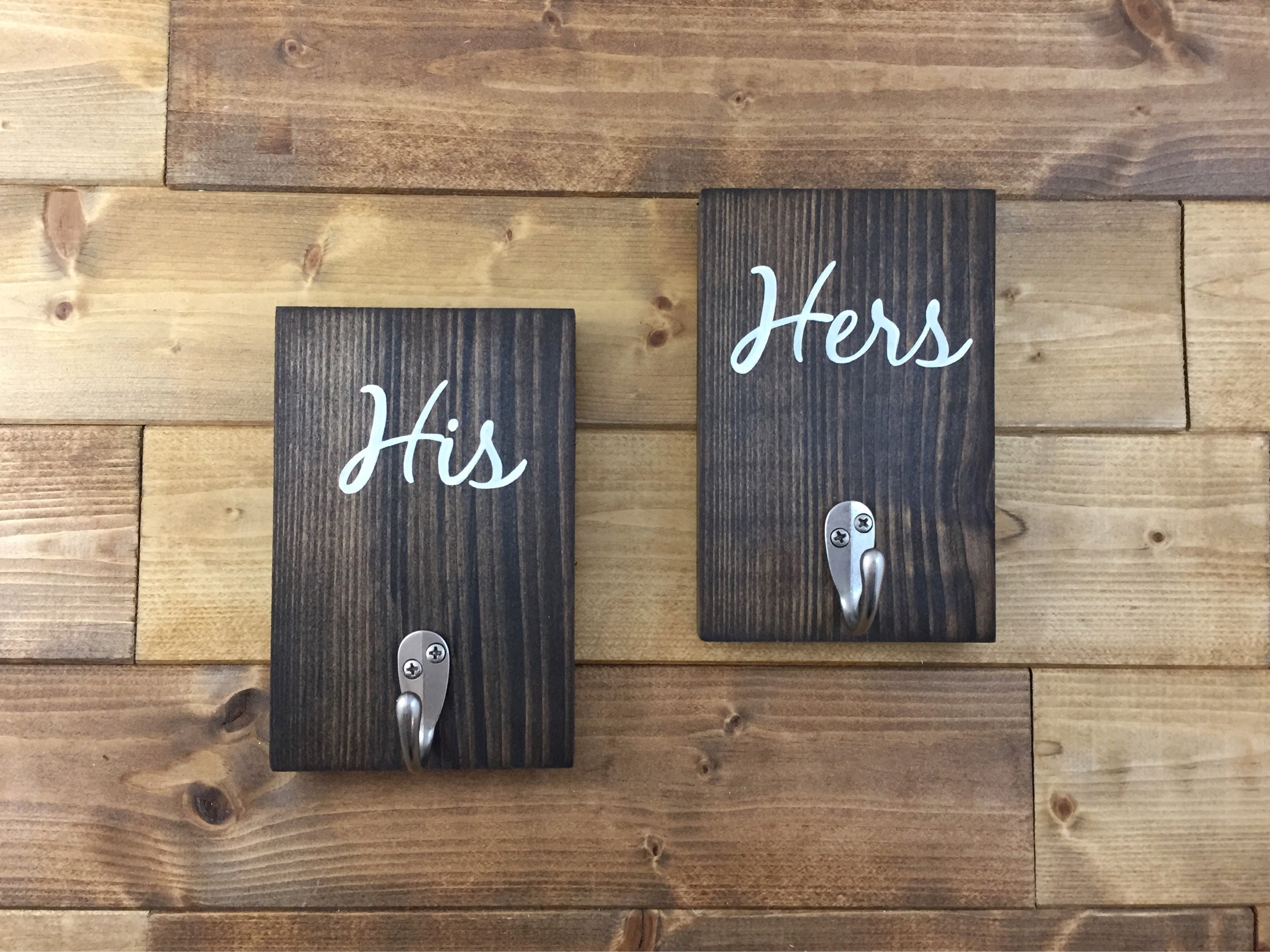 His and Hers Towel Hook Set of 2 His and Hers decor His