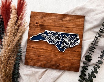 Dogwood Flower North Carolina State Sign - Laser Cut Wood Art