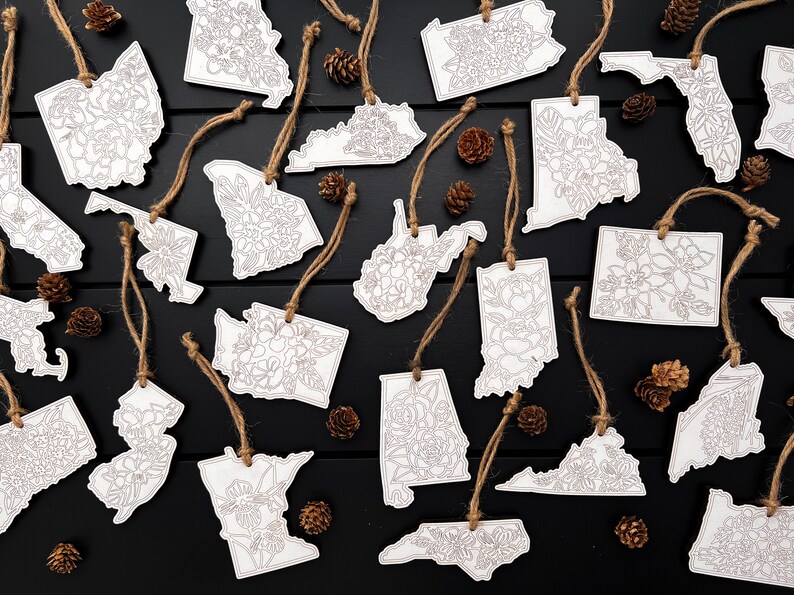 Oregon State Flower Wood Ornament Wooden Christmas Ornaments New Home