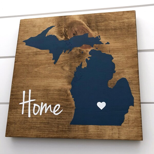 Michigan Home Sign - Etsy