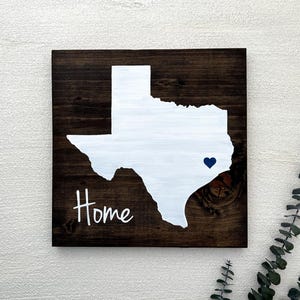 Texas Home Sign - Texas Wall Art - Texas Gift - Home State Gift - State Wall Decor