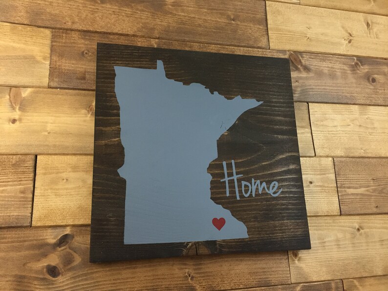 Minnesota Sign State wall art Minnesota wall art Etsy