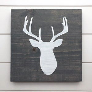 Deer Wood Sign | Painted | Deer nursery decor | Hunting wall decor | Cabin signs | Cabin wall art | Gift for Him | Cozy room decor