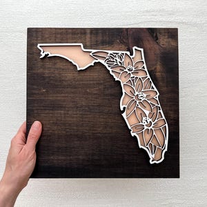 Florida Orange Blossom Wall Decor - Florida Gift - State Flower Wall Art - Florida Home Sign