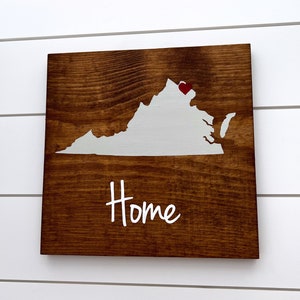 Virginia Home Sign | Virginia Wall Art | Virginia Wall Decor | Moving Gift | Home State Sign | Virginia Gift | Dorm Room Decor