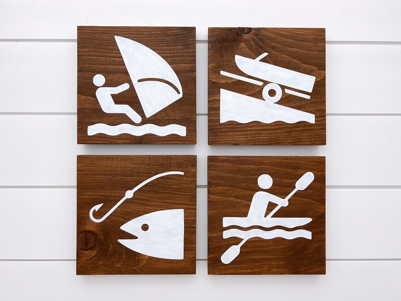 Painted Boat Launch Sign | Lake House Wall Decor | Boating Sign | Park ...