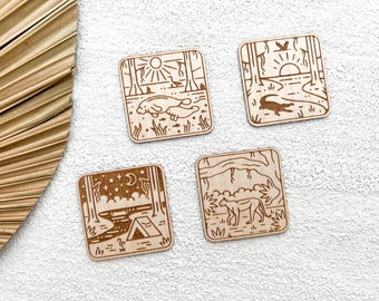 Florida Wooden Stickers - Manatee Stickers - Wild Florida Stickers - Sticker for Nature Lovers - Florida Panther Sticker - Stocking Stuffer