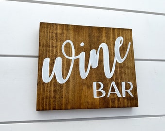 Wine Bar Sign | Painted | Wine Bar Decor | Wine Signs | Wine Gift | Gift for Host | Barware gift | New House Gift