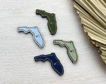 Pick Colors Florida Wood Magnet | Home State Gift | Florida Gift | State Refrigerator Magnet | Graduation Gift | New Home Gift