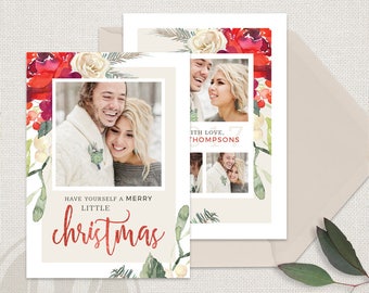 gold christmas card template photo christmas card template etsy