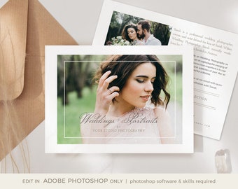 Wedding Photography Branding & Marketing, Flyer Template for Photographers, INSTANT DOWNLOAD, Photoshop Template