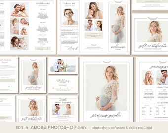 Photography Marketing Set - Photographer Welcome Packet, Photography Marketing Kit, Photographer Branding Kit, Photographer Branding Package