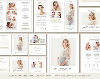 Photography Marketing Kit - Welcome Packet, Branding Templates (Photoshop)