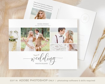 Wedding Photography Marketing Template, Photography Promo Card, Marketing Post Card Template, Wedding Photography Marketing Flyer