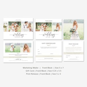 Wedding Photography Marketing Set, Photographer Branding Templates, Wedding Photographer Branding Package, Pricing Guide, Trifold Brochure image 4
