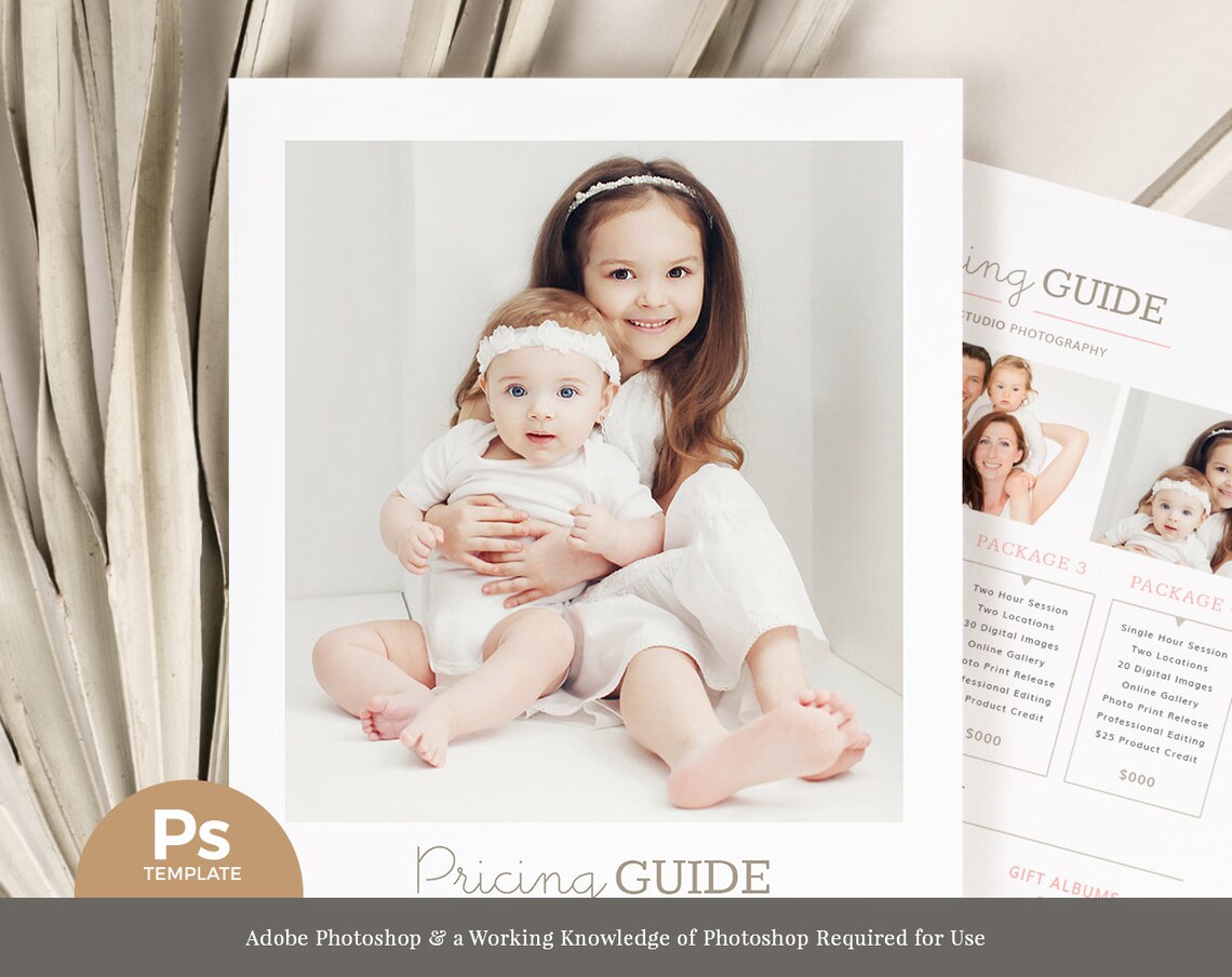 Lifestyle Photography Pricing Template Children's Etsy
