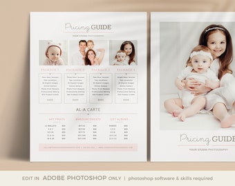 Lifestyle Photography Pricing Template - Children's Photography Pricing Guide, Family Photography Price List, Newborn Pricing Guide