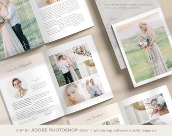 Wedding Photography Magazine Template, Wedding Welcome Guide, Wedding Photographer Magazine