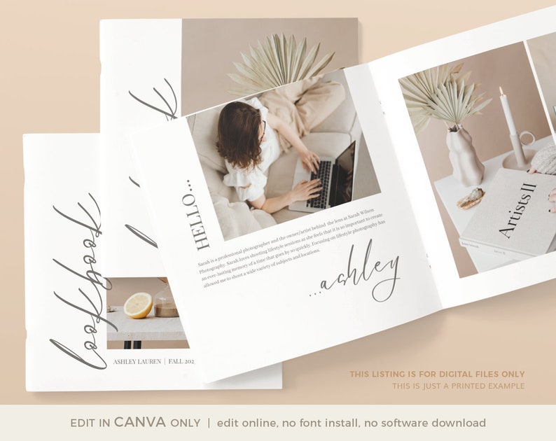 Editable Interior Design Lookbook Template, Canva Catalog (8x8" Square ...