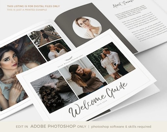 Welcome Magazine Template, Welcome Guide Template, Photography Magazine, PSD Magazine, Photoshop Template for Photographers, 16 Pages