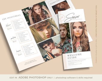 Senior Photography Brochure, Trifold Template (Photoshop Download)
