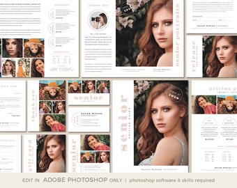 Senior Photography Marketing Set, Photographer Branding Package (Photoshop Template)