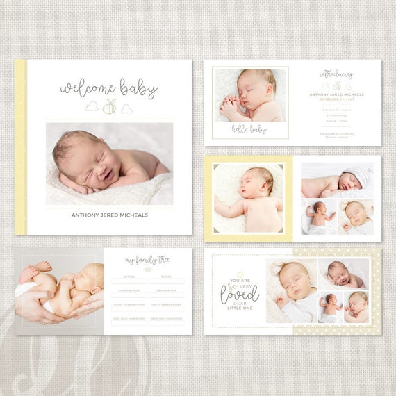 baby album template for photographers baby book template etsy