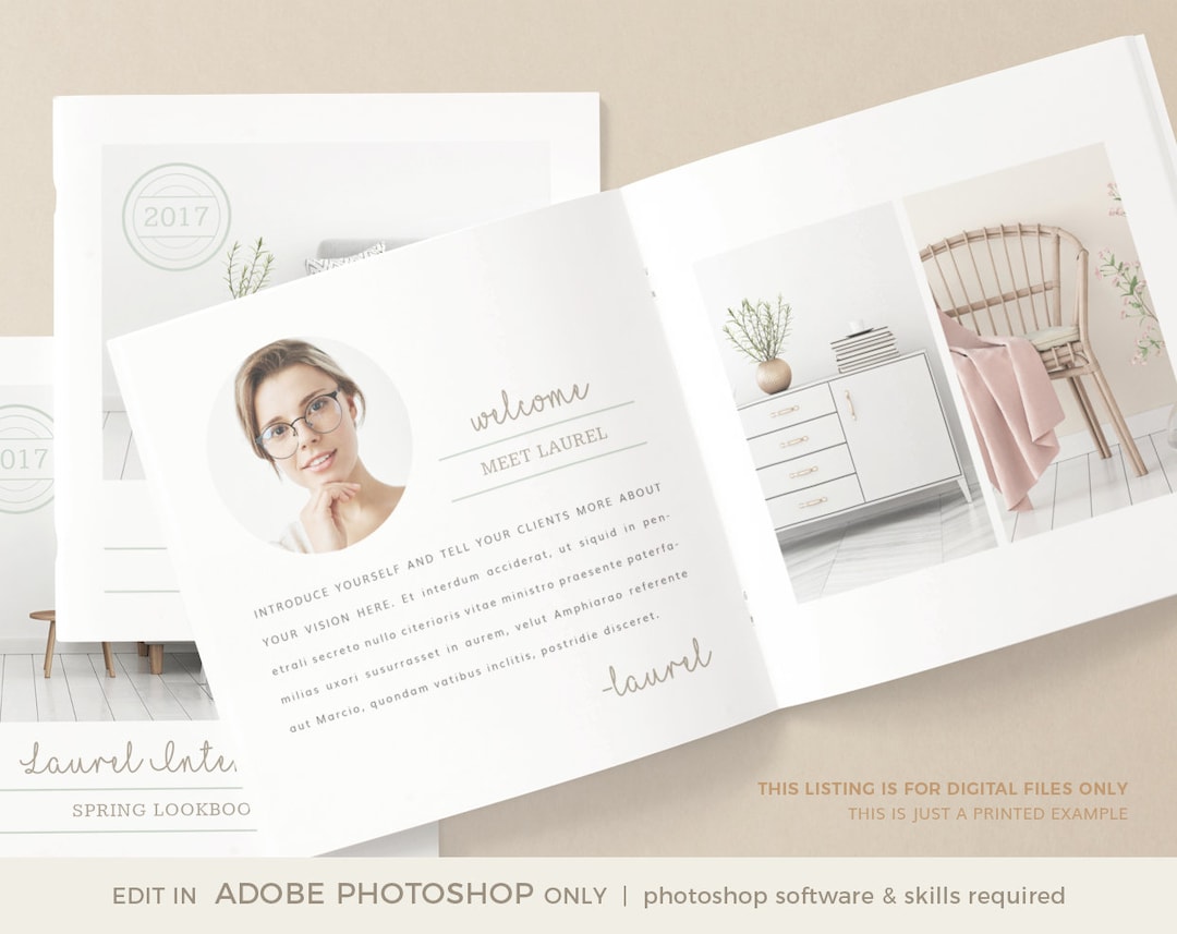 Interior Design Lookbook Template: Square Magazine (photoshop Template ...