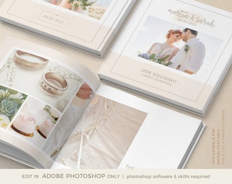 Wedding Album Template -  for Photographers, Wedding Album Design Template, Wedding Book Template, 12x12 Album Template, Wedding Photo Book